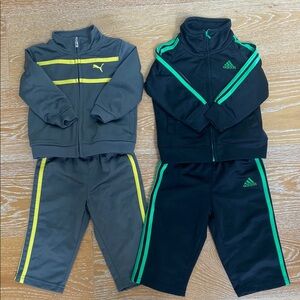 Puma and Adidas 12 mo Tracksuit Sets